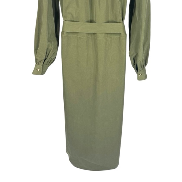 Olive Tory Green Lantern Sleeve Shirt Dress Midi XL NWT Tuckernuck - Picture 10 of 12